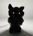 Vintage Ceramic Owl Lamp  Vintage Owl Light Fixture  Owl Collectible