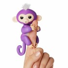 Fingerlings - Interactive Baby Monkey - Mia  purple W white Hair   Stand  Wowwee