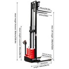 Hpdavv 2640lbs Max 139   Fully Electric Straddle Pallet Lift Stacker Adj Forks