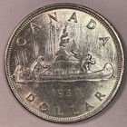 1937 Canada Dollar Silver George Vi Nice Almost Uncirculated Au  unc Coin  19889