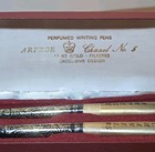 Vintage Chanel No  5 arpege 14kt Gold Filigree Ballpoint 2 Pen Set