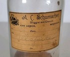 Vintage A C Schumacher Ann Arbor Mi Apothecary Medicine Bottle Jar Allspice