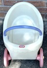 Vtg Little Tikes White Pink Baby Doll Buggy Stroller Child Size Plastic Lrg Toy