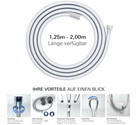 Grohe 28 025 000 69-inch Twist-free Metal Hand Shower Hose  Starlight Chrome