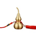 Feng Shui Brass Wu Lou Golden Gourd With Red Tassel  Car Hanging Ornament  Fo   
