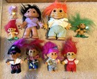 Vintage Troll Doll Collection     Lot Of 9     Dam  Russ   More     1980s 1990s
