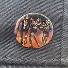 Kiss Hat  Black W three Pins  Unstructured Dad Cap  Adjustable Strapback