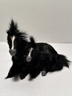 Horse And Foal Life Like Black And White Real Hair As Fur With Glass Eyes 4 5 T