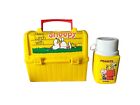 Vintage Go To School  Have Lunch With Snoopy Lunchbox Plastic 1968 W thermos