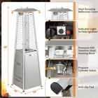 35  Portable Tabletop Pyramid Patio Heater Steel Propane Gas 10000 Btu