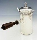 French 950 Silver Chocolate Pot By A Risler   Carre Paris C1895