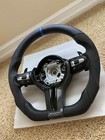 Bmw Leather alcantara Steering Wheel Blue Stripe M3 m4 m2 3   4 Series  new 