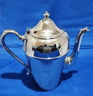 Vintage Cromwell Silver Mfg  Corp  Chromium Hammered Coffee Pot Creamer   Sugar