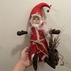 Primitive Folk Art Santa Claus Doll Handmade Country Farmhouse Christmas Decor