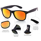 Vintage Polarized Aviator Sunglasses For Women Men Crimson Mirrored Lens W case