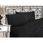 Luxury Black Bed In Bag Sheet Set Twin 4 Pce Breathable Microfiber Wrinkle-free