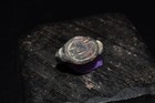 Ancient Byzantine Bronze Ring Engraved Figure Icon Signet Stamp Patina Seal Ring