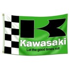 Kawasaki Motorcycle 3x5 Ft Flag Banner Racing Garage Wall Decor Workshop New Us