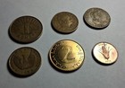 Lot Of 6 Different Vintage World Coins With Animals  284 