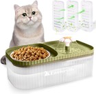 Cat Water Fountain And Food Bowl 3l 101oz Ultra Quiet Pet Water Dispen 3 Filters