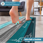 Kitchen Mat Farmhouse Cushioned Anti Fatigue Kitchen Rugs 2 Pieces Non Slip Wate