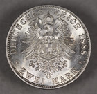 1888 A Prussia German States Silver 2 Mark Uncirculated
