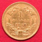 1856 Type 3  1 Slanted 5 Indian Princess Gold Dollar
