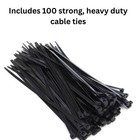 100-pack Heavy Duty 14 Inches 120 Pound Cable Zip Tie Down Strap Wire Nylon W   