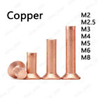 Pure Copper Countersunk Head Rivets M2 M2 5 M3 M4 M5 M6 M8