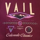Vintage Le Sport Exclusive Vail Colorado Graphic Sweatshirt  Burgundy And Multi