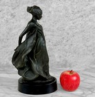 Vintage Art Nouveau Figural Women Verdigris Sculpture - 13 
