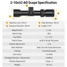 Tactical 2-10x32 Mpvo Ao Rifle Scope R g Illuminated Reticle - 30mm Offset Mount