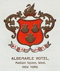 Albemarle Hotel Madison Square West  Nyc Early Lobby Matchstand By Wm Bernard