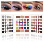 Ucanbe Eyeshadow Makeup Palette 86 Colors  Matte Black Grey Silver Smokey Goth E