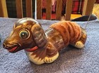 Vintage 1950s Daiya Tin Litho Dachshund Wind Up Toy Japan Mechanical    a   