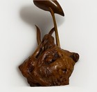 Vintage Walter T Powell Hand Carved Heron Folk Art Sculpture Signed