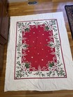 Vintage Christmas Tablecloth Apron Craft Cutters Frances Dearden Lot 2 Mcm 1950s