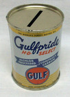 Vintage Gulf Gulfpride H-d Select Motor Oil Miniature Can Coin Bank  Exl  2-3 4 