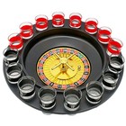 Drinking Roulette Game 16 Shot Glass Set Party Spinner Bar Adult Novelty Gift