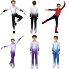 Boys Leotard Rhinestones Jumpsuit Lyrical Bodysuit Jazz Costumes Full Body