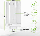 Pack Of 2 - Fml27-65k Light Bulbs 27 Watt 4 Pin Fml Lamp Replacement Bulb 6500k