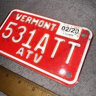 Vermont Atv License Plate  531att All Terrain Vehicle