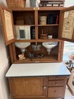 Antique Hoosier  Freestanding Kitchen Oak Wood Cabinet  Excellent Condition 
