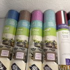 Cricut Lot Of 10 Vinyl Rolls Mixed Glitter   Holo Iron On  Dry Erase Stencil New