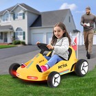 Yellow 12v Battery Power Kids Ride On Car Electric Go Kart W 3speed music remote