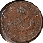 1854 Upper Canada 1 2 Half Penny Token Ef 