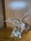 Signed Licio Zanetti Murano Large Blown Glass Dolphin Figurine 12-1 2  Wide Euc