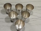 Sterling Silver Chinese Export  Bamboo Sake Or Vodka Shots Cups Set Of 6   Nm