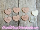 100 Qty 1  Mr Mrs Wood Hearts Table Confetti Wooden Wedding Decor Heart Sign