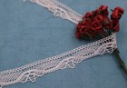 Antique French Bobbin Lace Trim Ribbon Cotton Dentelle Du Puy Vintage Home Decor